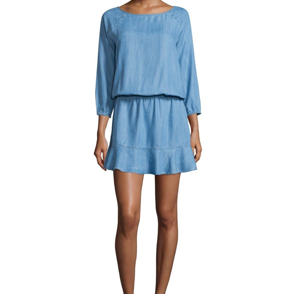 Soft Joie Arryn B 3/4 Sleeves Drop Waist Chambray